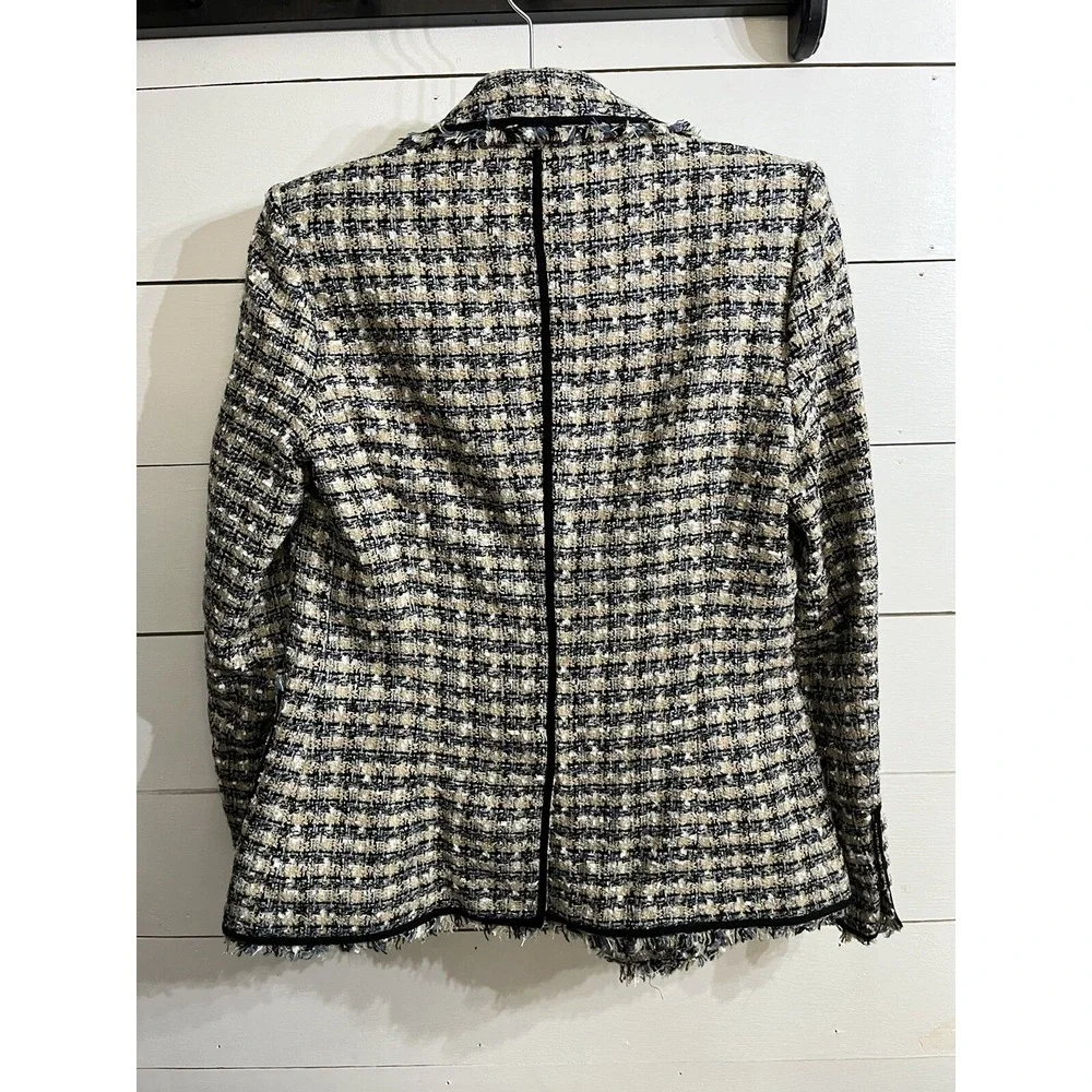 Veronica Beard Theron Tweed Jacket in Blue Women's Size 2 $600 MSRP Business - Picture 3 of 3